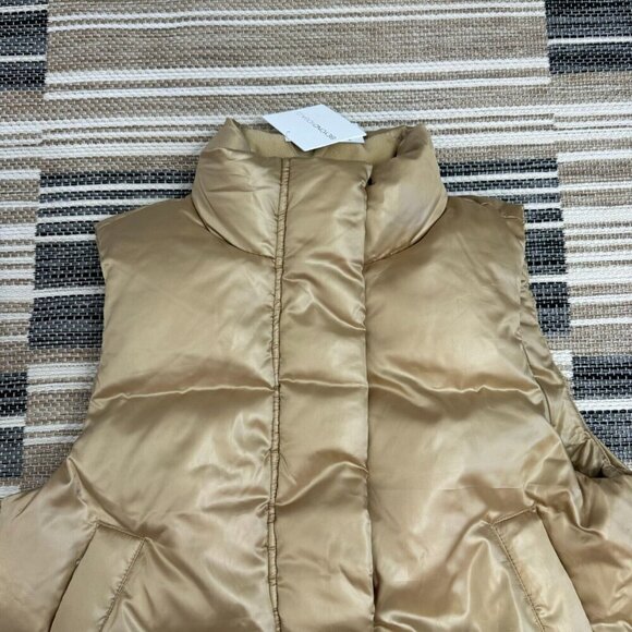 Beyond Yoga Women's Pillow Puffer Vest Duck Down Zip Front Travertine Size L‎ - Picture 4 of 16